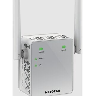 NETGEAR - N300 WiFi Range Extender and Signal Booster, Wall-Plug, 750Mbps